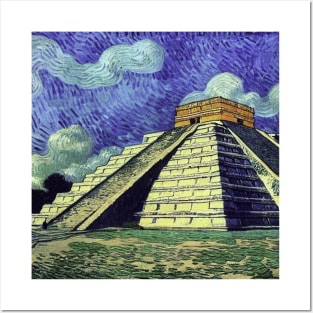 Chichen Itza painting, Vincent van Gogh style Posters and Art